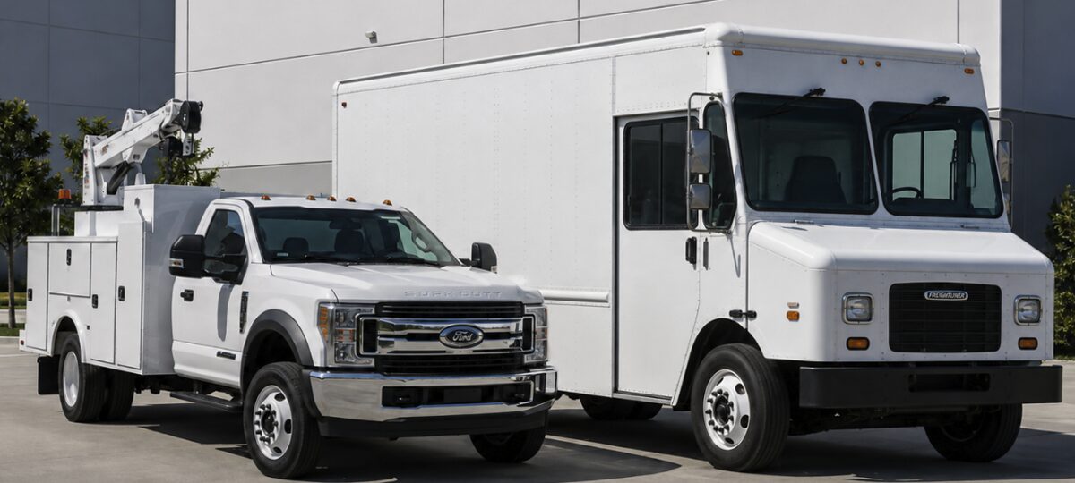 Class 3 and 4 medium-duty service truck and step van